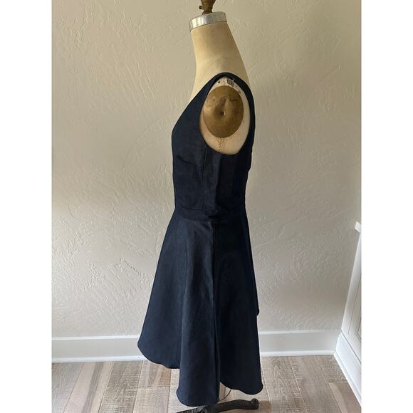 GAP | Womens Double V Chambray Blue Linen Dress $79 NEW Size 2 Minimalist Demure - Picture 6 of 11